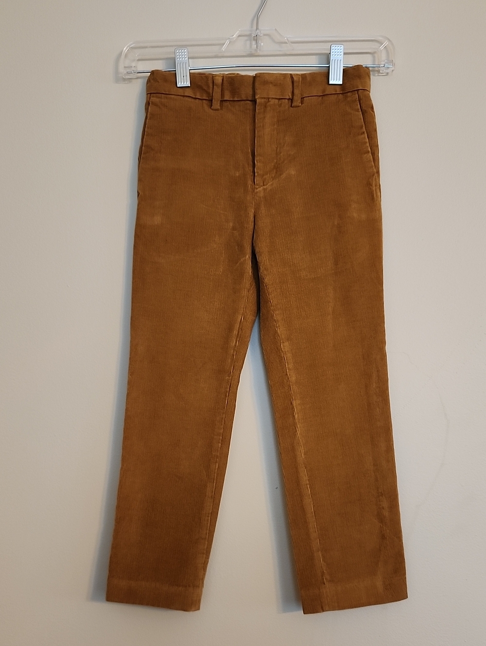 Crewcuts Thompson Tan Corduroy Pants - Classic Straight Fit, Size 6